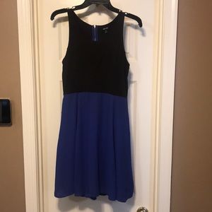 Apt 9 Colorblock Blue Black Sleeveless Dress XS